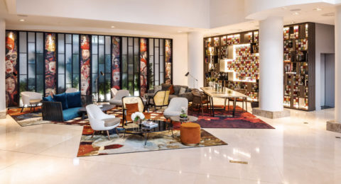 The entrance of Marriott Renaissance Brussels Hotel, where intelligent key management ensures enhanced security and audit efficiency.